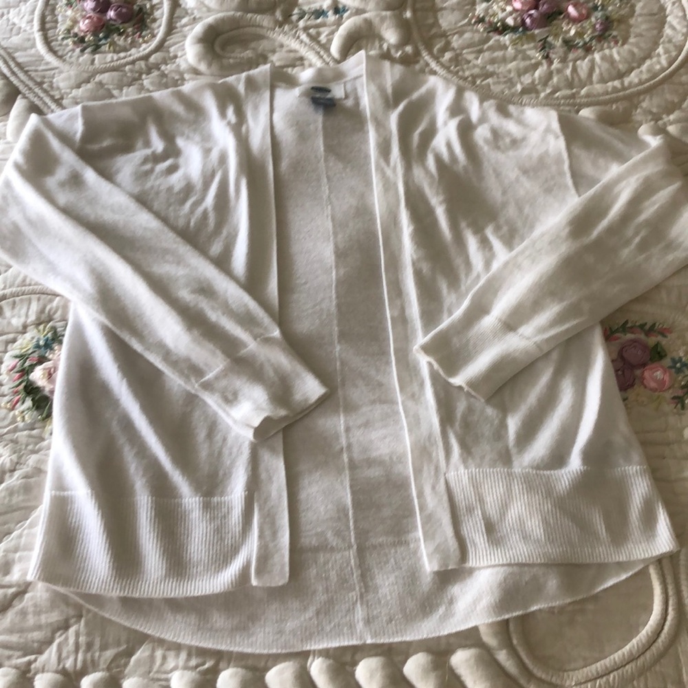 Girl white cardigan